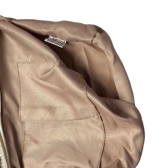 The Sak Tote Small Brown Mendocino Stripe Crochet Double Strap Zip Vegan NEW - Picture 12 of 12